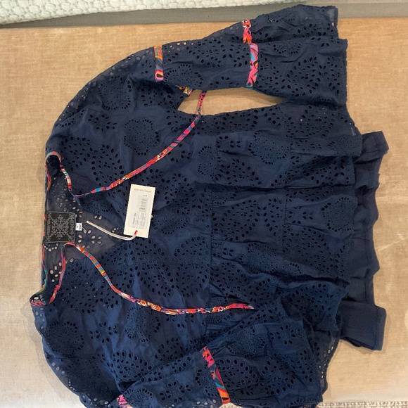 Johnny Was Tamera Eyelet Blouse - Picture 1 of 2